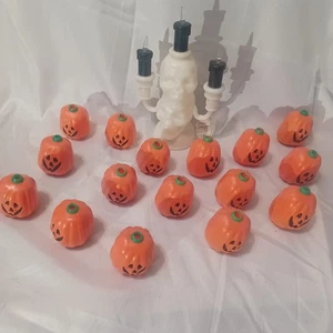 Kürbis Blasform Lichterkette Abdeckungen 16 Stück + Totenkopf Kerzenlicht Halloween  - Bild 1 von 5
