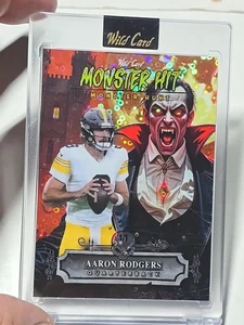 2025 Wild Card Haunted Hits Aaron Rodgers 1/1 Monster Hit Disco Doughnuts Dracul - Picture 1 of 4