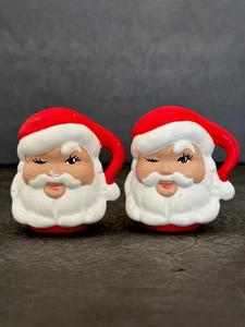 Vintage zwinkernder Weihnachtsmann Figur Set Salz Pfefferstreuer RL Weihnachten 2,5" - Bild 1 von 17