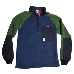 Topo Designs Damen S Fleece Pullover Colorblock Navy Blau Grün Schwarz Polartec - Bild 1 von 5