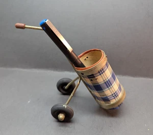 Büro Schreibtisch Tischplatte Kugelschreiber Aufbewahrung Kinderwagen rund kariert 2 Rollen 5 Zoll - Bild 1 von 9