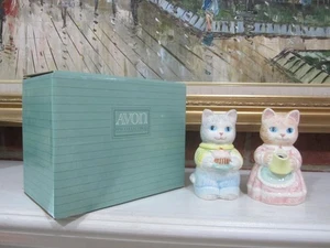Vintage 1991 NIB Avon Country Puff-Fection Collection Sugar and Creamer Set Cat - Picture 1 of 19