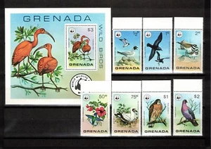 Grenada Mi.Nr. 881-887 + Block 70 ** / postfrisch - Vögel - Bild 1 von 1