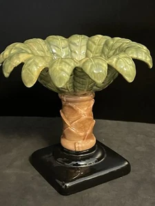 VTG Raymond Waites Empire Palm Tree Compote Candy Dish Majolica - Picture 1 of 7