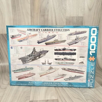 Eurographics Maritime Ship Aircraft Carrier Evolution 1000 Piece Jigsaw Puzzle - Image 1 of 4