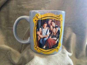 Friends Blue Coffee Mug | Friends Photo In Monica's Frame | 20 oz blue yellow - Picture 1 of 4