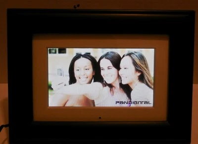 Pandigital 7" Digital Photo Frame Black Tested Works - Image 1 of 4