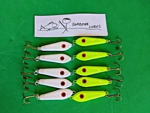 10 - 3/4 oz weight Slab Fishing Casting Jigging Lures Lead Spoons   - Picture 1 of 7