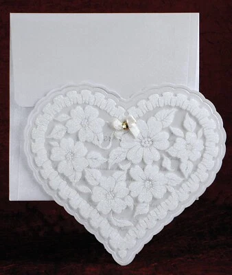 95/100 Printable Heart Shaped Wedding Invitation Kit Includes Envelopes # 2472 - Image 1 of 4