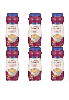 HILL COUNTRY FARE New Sealed Amaretto Powdered Coffee Creamer 15oz ( LOT OF 6 )