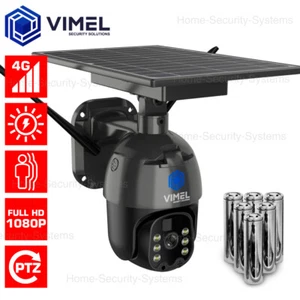 4G Solar Camera Battery PTZ CCTV SIM card Security Construction Site Outdoor - Picture 1 of 10