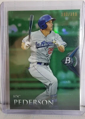 2014 Bowman Platinum - Joc Pederson - GREEN Parallel Card #BPCP19  SN 303/399 - Image 1 of 2