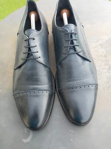 Dino Draghi Mens Navy Leather Lace-up Oxford shoes UK 10 (44). - Picture 1 of 8