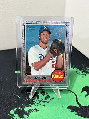 2017 Topps Heritage Chrome Purple Refractor #400 Clayton Kershaw Dodgers - Image 1 of 2