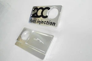 Fiat 124 Spider  Embleme Schriftzug " 2000 fuel injection "  Metall - Picture 1 of 2