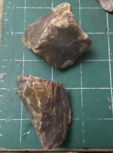 155g Texas Mottled Flint Chert Rock Quality Stone Knapping Fire  Reinactment 2pc