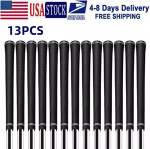NUEVO PAQUETE DE 13 empuñaduras empuñaduras para palos de golf agarre de goma antideslizante 2 talla 60R negro - Imagen 1 de 10
