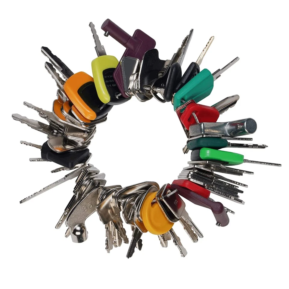 67PCS Heavy Construction Equipment Key Set For Kubota JCB CAT Hitachi Volvo - Image 1 of 4