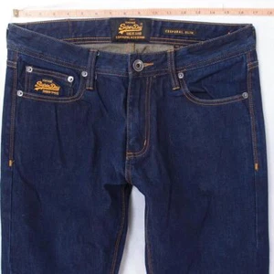 Mens SuperDry CORPORAL SLIM Stretch Slim Straight Blue Jeans W33 L34 - Picture 1 of 7