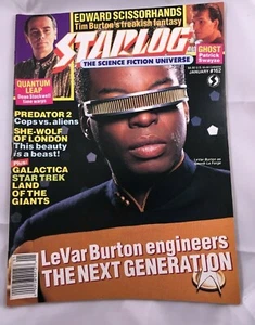 Starlog # 162 - LeVAR BURTON STAR TREK the NEXT GENERATION collectible cover - Picture 1 of 1
