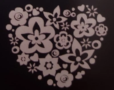 VENDEDOR DE EE. UU., Un 3 x 3,5 Plata Pura Tatuaje Temporal Corazón Metálico Minorista $49 Foto 1 de 4