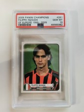 Inzaghi PSA 10 2005 Panini Champions Of Europe 1955-2005 Rare Graded Pop 1