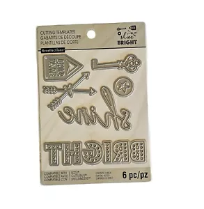Recollections Cutting Templates Metal Dies Love This Shine Bright 6 pc NOS - Picture 1 of 2