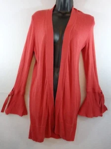 LOFT Cardigan Sweater Women XS Salmon Bell Sleeves - Picture 1 of 9