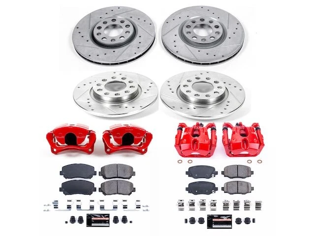 Front and Rear Brake Pad and Rotor Kit 33XCYZ97 for Chrysler 200 2015 2016 2017 Foto 1 de 1