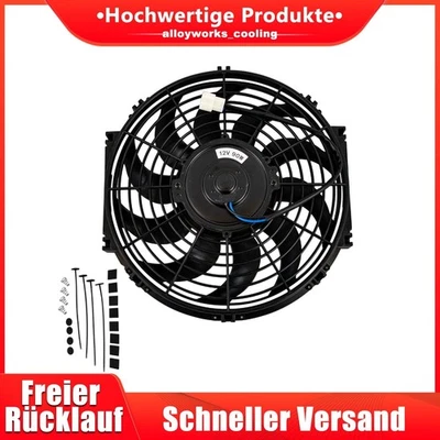 Universal 12" Car Electric Radiator Intercooler Cooling Fan New 90W 12V DE - Image 1 of 4