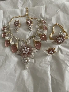 Women Multicolored Costume Jewelry In Necklace Earrings Rings And Bracelet. New - Picture 1 of 10