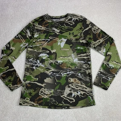 Under Armour Threadborne Ridge Reaper T Shirt Mens M Camo Base Layer Fitted - Image 1 of 4