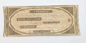1 Dollar Bank Of Windsor Obsolete Note - Picture 1 of 2