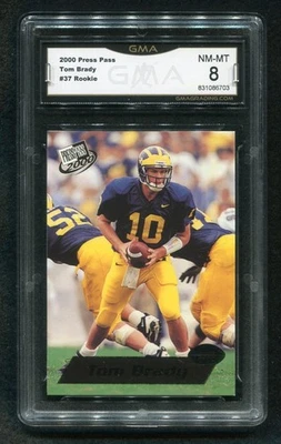 Press Pass Tom Brady #37 GMA 2000 8 casi nuevo-como nuevo novato radiocontrol  Foto 1 de 2