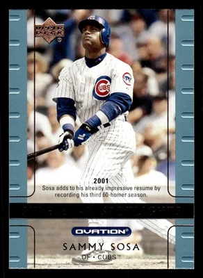 2002 UPPER DECK OVATION SAMMY SOSA 108 MINT BASEBALL CHICAGO CUBS - Image 1 of 2