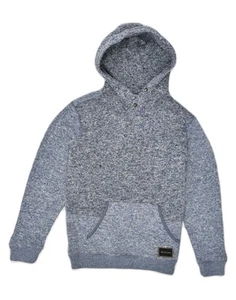 QUIKSILVER Womens Hoodie Jumper UK 14 Large Blue Flecked Polyester TU13 - Picture 1 of 4