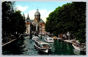 Postal RPPC OZ Voorburgwal Canal De Wallen Ámsterdam Países Bajos Holanda - Imagen 1 de 2