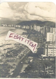 RPPC 1950 KAUFFMAN SANTOS BRASIL PHOTO POST CARD shoreline resort - Picture 1 of 2
