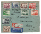 Niemcy 1938 Statki Zestaw charytatywny #644-652 Okładka poczty lotniczej Berlin do Chicago WS31232