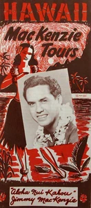 Folleto de viaje vintage de Hawái mapa Jimmy MacKenzie Tours alcalde de Waikiki 1956 - Imagen 1 de 12