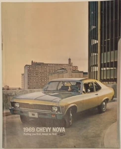 Vintage 1969 Chevy Nova Automotive Chevrolet Classic Car Full Size Brochure - Picture 1 of 4