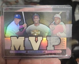2007 TOPPS TRIPLE THREADS CLEMENTE, MUSIAL AND ROBINSON 17/27 - Picture 1 of 1