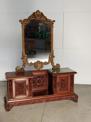 ANTIQUE ITALIAN WALNUT CIRCA 1880'S BEDROOM SET - 23IT002E Cover