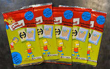5 Packs of The Simpsons Trading Card Stickers Pack Brand New Factory Sealed