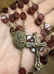Collar de cuentas de rosario Santa Teresa "Reza por nosotros" - Imagen 1 de 11
