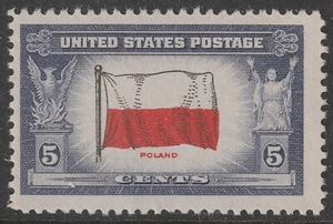 US 909 Overrun Countries Poland 5c single MNH 1943 - Picture 1 of 1