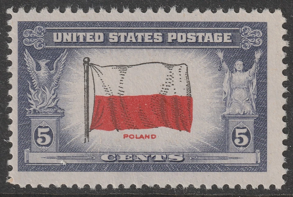 US 909 Overrun Countries Poland 5c single MNH 1943 - Image 1 of 1