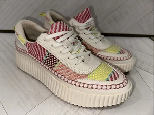 Dolce Vita Denae Pink Multi Woven Wms Sneakers Size 9.5 ($150) NWOT - Picture 1 of 12