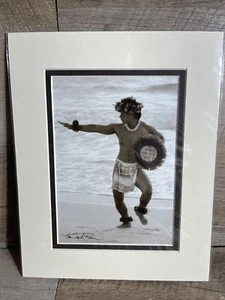 Kim Taylor Reece Matted Print Male Hawaiian Polynesian Dancer 8” X 10” - Picture 1 of 2