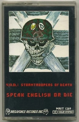 S.O.D. Speak English Or Die; Cassette 1987 Megaforce Records - Image 1 of 3